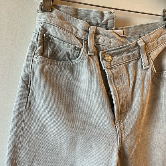 AGOLDE Criss Cross high-waist straight-leg jeans in light grey - 25 - Picture 4 of 15